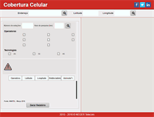 Tablet Screenshot of coberturacelular.com.br